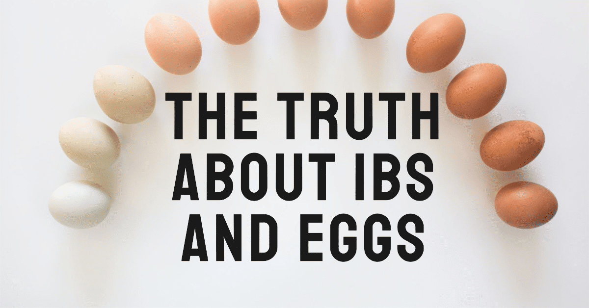 A featured image for an article about ibs and eggs