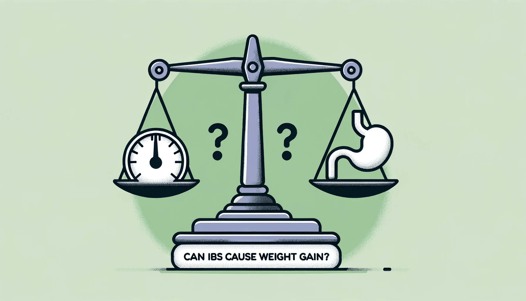 A featured image for an article about can IBS cause weight gain