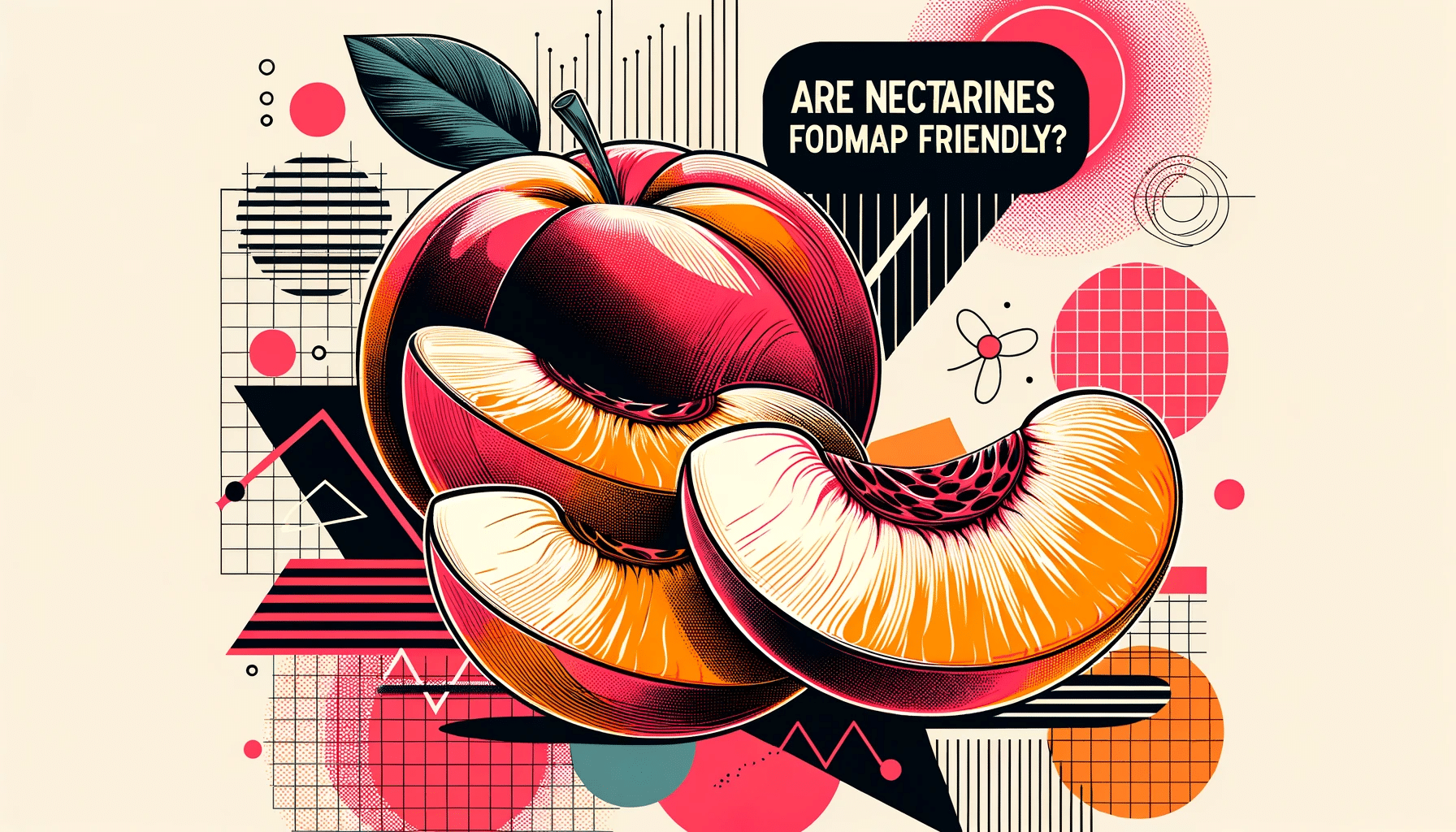 A featured image for an article all about are nectarines FODMAP friendly