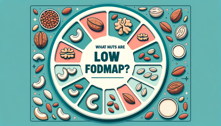 Featured image for a blog about what fruits are low FODMAP featuring a segmented plate, each segment containing a different type of nut