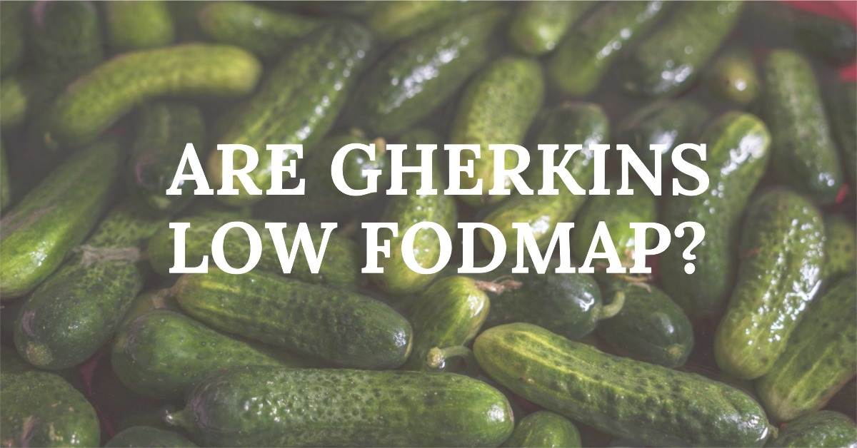 A featured image for an article all about 'are gherkins low FODMAP